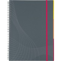 AVERY - Cahier Notizio a  spirales, pages quadrillees, couverture polypropylene, Format A4, Technologie Lignes Blanches,