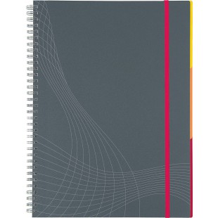 AVERY - Cahier Notizio a  spirales, pages quadrillees, couverture polypropylene, Format A4, Technologie Lignes Blanches,