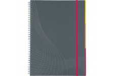 AVERY - Cahier Notizio a  spirales, pages quadrillees, couverture polypropylene, Format A4, Technologie Lignes Blanches,