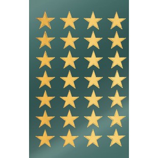 AVERY Zweckform Art. 52800 Lot de 2 feuilles de 28 autocollants etoiles dorees pour Noel en papier brillant