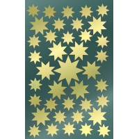 AVERY Zweckform Art. 52804 Lot de 2 planches de 39 etoiles dorees pour Noel en papier brillant