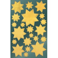 AVERY Zweckform Art. 52807 Lot de 2 planches de 21 autocollants etoiles dorees pour Noel en papier brillant