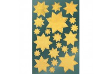 AVERY Zweckform Art. 52807 Lot de 2 planches de 21 autocollants etoiles dorees pour Noel en papier brillant