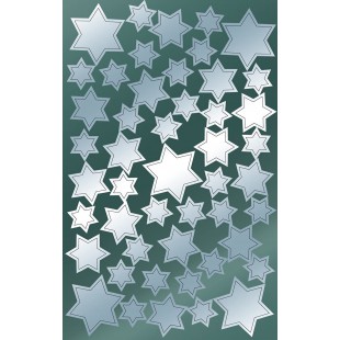 Avery Zweckform 52771 Lot de 36 autocollants de Noel Materiau specifique Sterne silber 96 Stuck