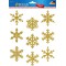AVERY Zweckform Art. 52950 Lot de 9 autocollants de fenetre de Noel pour 9 flocons de neige dores (autocollants pour fenetre, fi