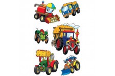 Avery Zweckform 53144 Autocollants pour enfants tracteurs 18 Aufkleber bunt