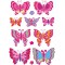 AVERY Zweckform 53250 Lot de 12 autocollants pour enfant Motif papillons et paillettes Taille XL
