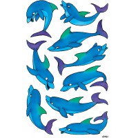 AVERY Zweckform 53444 Stickers pour enfants (dauphins, papier avec des paillettes) 2 noeuds, 18 stickers