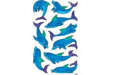 AVERY Zweckform 53444 Stickers pour enfants (dauphins, papier avec des paillettes) 2 noeuds, 18 stickers