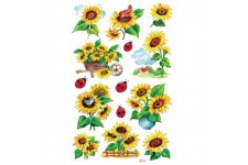 Avery zweckform creative papier autocollants 76 x 120 mm pailletes 2Bogen motif tournesols