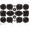 AVERY Zweckform 54557 Lot de 32 autocollants decoratifs pour tableau (etiquettes sur feuille A5 et etiquettes autocol