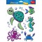 AVERY Zweckform 54994 Sticker mural pour fenetre Motif monde marin (10 autocollants pour fenetre, film de fenetre) Multicolore