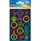 etiquette neon Z-design Kids - boutons paquet a 1 feuille