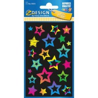 Neon etiquette Z-design Kids - pack etoiles a 1 feuille