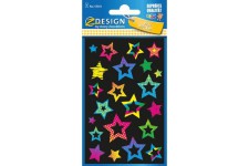 Neon etiquette Z-design Kids - pack etoiles a 1 feuille