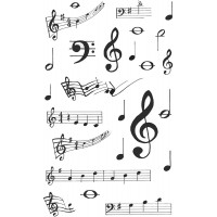 Avery Zweckform -54103 - Autocollants decoratifs Notes de musique 75 Aufkleber colore