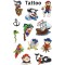 Avery Zweckform 56683 Lot de tatouages pirates temporaires testes sous controle dermatologique pour enfants, 12 stickers