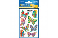 Avery Zweckform Tatouages 76 x 120 mm Multicolore 1BG Motif papillon