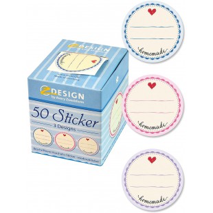 AVERY - Boite de 50 Stickers Ronds Handmade/Fait main (56819)