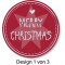 Avery - 56828 - Boite de 50 Stickers Ronds - Merry Christmas