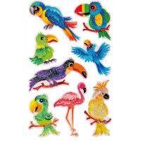 zweckform zdesign Kids Sticker Glitter Oiseaux Noir