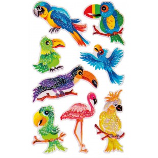 zweckform zdesign Kids Sticker Glitter Oiseaux Noir