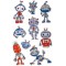 zweckform zdesign Kids Sticker Glitter Robots Noir
