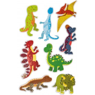 zweckform zdesign Kids Sticker Glitter Dinosaures Noir