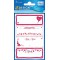 AVERY Zweckform 59953 Lot de 8 etiquettes autocollantes pour la maison Motif coeurs Rouge/rose/blanc