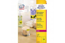 AVERY ZWECKFORM Bte de 350 Etiquettes Fluorescente 99,1 x 38,1 mm Jaune Fluo