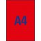 Avery Dennison Zweckform facilement visible etiquettes 210 x 297 mm 25 etiquettes Rouge fluo