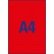 Avery Dennison Zweckform facilement visible etiquettes 210 x 297 mm 25 etiquettes Rouge fluo