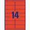 AVERY - Pochette de 280 etiquettes rouges autocollantes et amovibles, Personnalisables et imprimables, Format 99,1 x 38,1 mm, Im