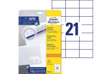 Avery Zweckform 3652-10 etiquettes (A4, papier mat, 210 pieces, 70 x 42,3 mm) 10 feuilles Blanc