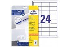 Avery Zweckform 3658-10 etiquettes d'adressage (A4, papier mat, 240 Pieces, 64,6 x 33,8 mm) 10 feuilles Blanc