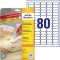 Avery Zweckform l4732rev Lot de 10 d'etiquettes universelles (A4, papier mat, 800, 35,6 x 16,9 mm) 10 feuilles Blanc