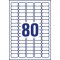 Avery Zweckform l4732rev Lot de 10 d'etiquettes universelles (A4, papier mat, 800, 35,6 x 16,9 mm) 10 feuilles Blanc