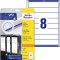 Avery Zweckform L6060-10 etiquettes pour dossiers (A4, dos de classeur, papier mat, Lot de 80, 34 x 192 mm) 10 feuilles Blanc