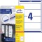 Avery Zweckform L4761REV- Lot de 10 ou 20 feuilles d'etiquettes a  classeur amovibles au format A4 soit 40 ou 80 etiquettes, bla