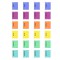 AVERY - Sachet de 96 onglets autocollants de couleurs assorties personnalisables et imprimables, Format 32 x 13 mm, Impression l