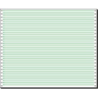 SIGEL - papier listing sans fin, 375 x 12", A3 vertical Simple, 60 g/m2, 1/6" vert Contenu: 2000 feu