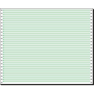 SIGEL - papier listing sans fin, 375 x 12", A3 vertical Simple, 60 g/m2, 1/6" vert Contenu: 2000 feu