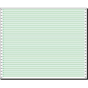 SIGEL - papier listing sans fin, 375 x 12", A3 vertical Simple, 60 g/m2, 1/6" vert Contenu: 2000 feu