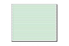 SIGEL - papier listing sans fin, 375 x 12", A3 vertical Simple, 60 g/m2, 1/6" vert Contenu: 2000 feu