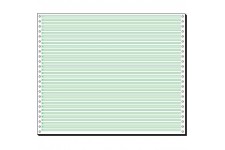 SIGEL - papier listing sans fin, 375 x 12", A3 vertical Simple, 60 g/m2, 1/6" vert Contenu: 2000 feu