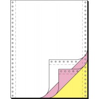 SIGEL - papier listing sans fin, 240 x 12", A4, triple 60/53/57 g/m2, en blanc, copies roses et jaun