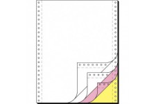 SIGEL - papier listing sans fin, 240 x 12", A4, quadruple 60/53/57 g/m2, en blanc, copies blanches,