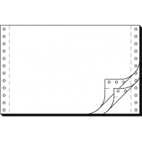 SIGEL - papier listing sans fin, 240 x 6", A5 verticale Triple, 56/53/57 g/m2, en blanc, PL, AC Cont