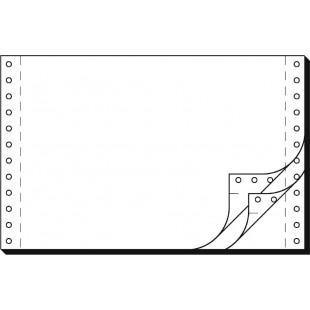 SIGEL - papier listing sans fin, 240 x 6", A5 verticale Triple, 56/53/57 g/m2, en blanc, PL, AC Cont