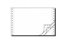SIGEL - papier listing sans fin, 240 x 6", A5 verticale Triple, 56/53/57 g/m2, en blanc, PL, AC Cont